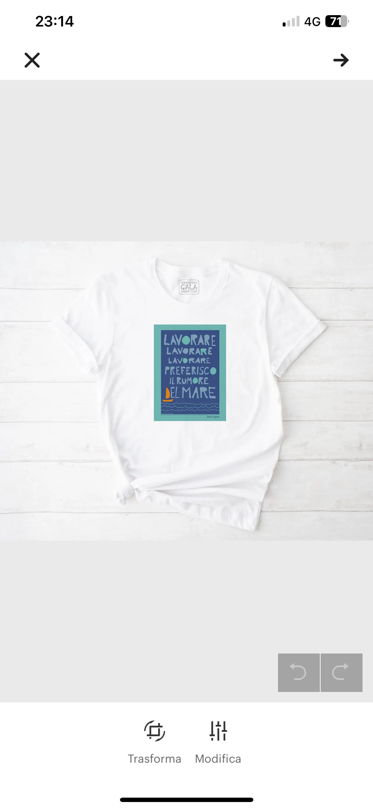 Lavorare preferisco il rumore del mare Dino Campana Ugo Nespolo poesia T Shirt uomo donna bambino cotone organico