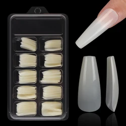 2024 New Square Nail Natural Clear Acrylic Extension False NailsTips DIY Nail Art Full Cover Press on Nail 100 120pcs