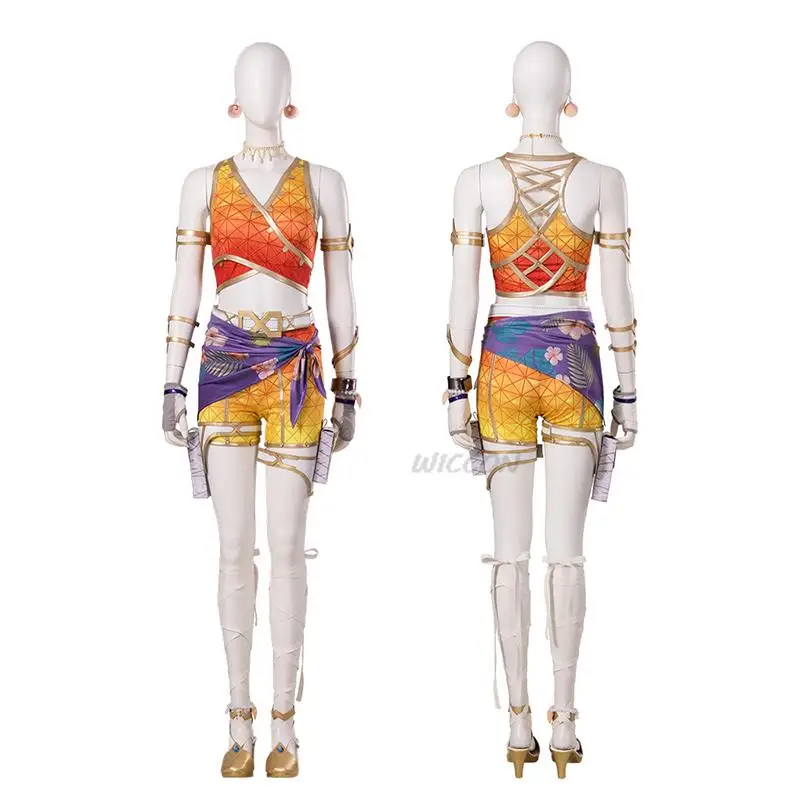 game Apex cospaly costume anime Loba Cosplay jumsuit Adult Loba Andrade jumsuit skin Gold strap shoes Halloween gifts