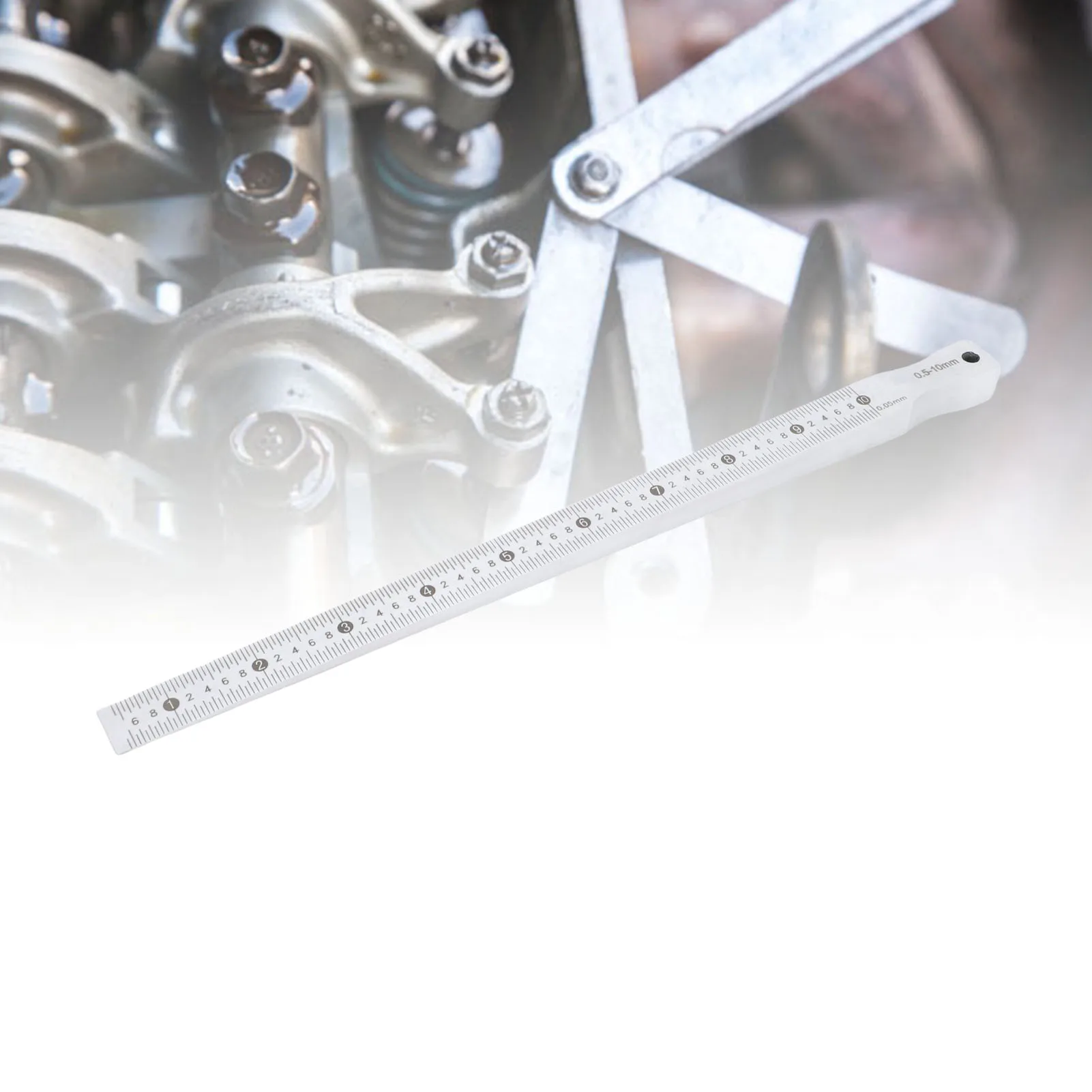 Feeler Ruler Stainless Steel Insert Crevice Measuring Tool for Crevice Flatness Detection 0.5-10mm Feeler Measuring Ruler
