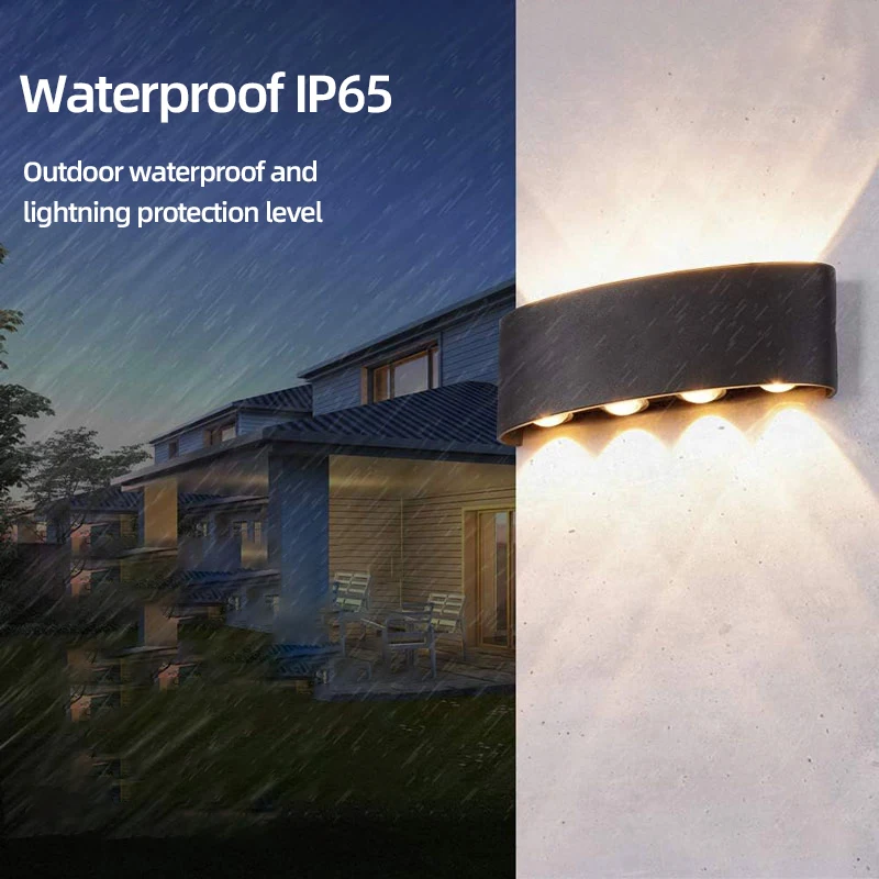 Aluminio,Lámpara de pared Interior/Exterior,impermeable IP65,Apliques de Pared LED,2W 4W 6W 8W 10W,luces para jardin,Luz Modernos para,Sala de Estar,Dormitorio,Pasillo,terraza,Balcones,escaleras,Entrada