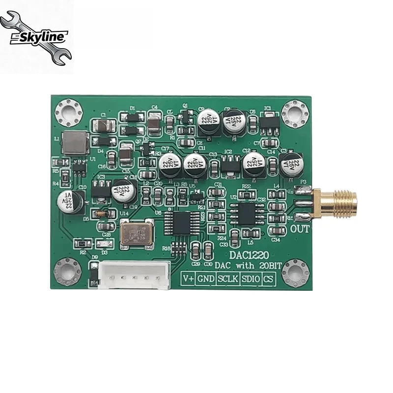 

DAC1220 digital analog conversion data acquisition module 20 bit DAC16 bit adjustable positive and negative 10V voltage referenc