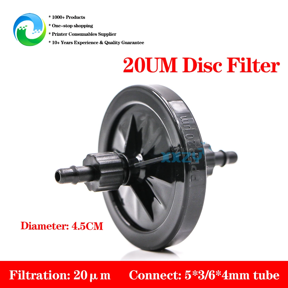 4 PCs Printer Parts Disc Filter for Flora Allwin Skywalker Solvent Printer Head UV Ink 20 Microns Black Round Filter