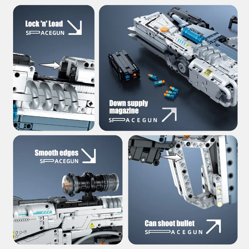 العسكرية لتقوم بها بنفسك مسدس الفضاء سلاح اللبنات الطوب مجموعة MOC المستقبل اليد بندقية التجمع أطقم منمذجة لعب للأطفال الأولاد الهدايا