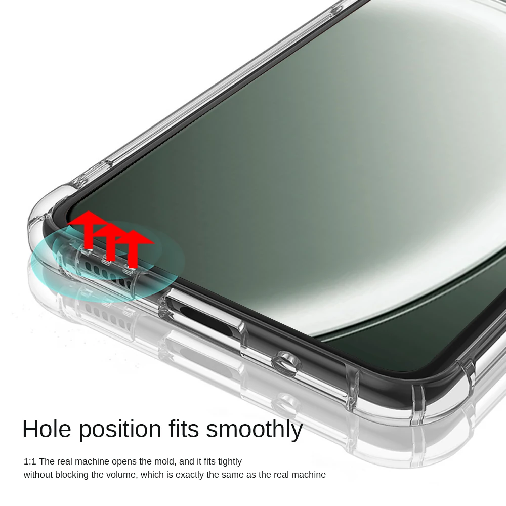 TPU Soft Phone Case For Realme GT 6 6T Neo6 Neo6 SE GT6 GT6T GTNeo6 Neo6SE Transparent Shockproof lens screen protector shell