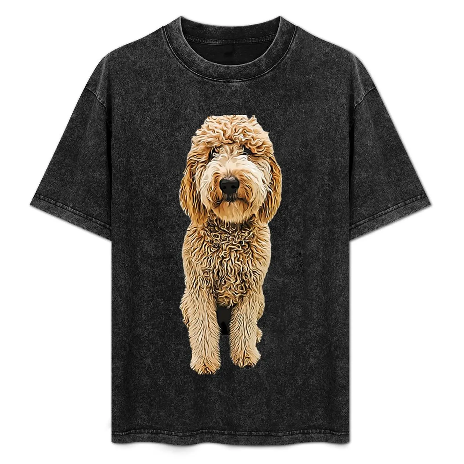Labradoodle Golden Doodle T-Shirt Simple Line Art Print Tee