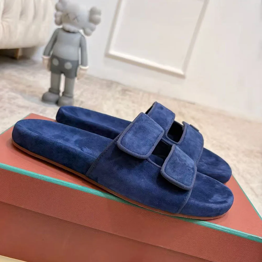 2026 Top Quality Men's Casual Fashion Leather Slippers Simple Sandals