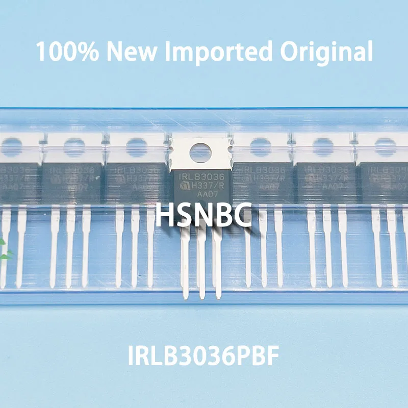 10Pcs/Lot IRLB3036PBF IRLB3036 LB3036 TO-220 60V 195A MOSFET N-Channel Field-effect Transistor 100% New Imported Original