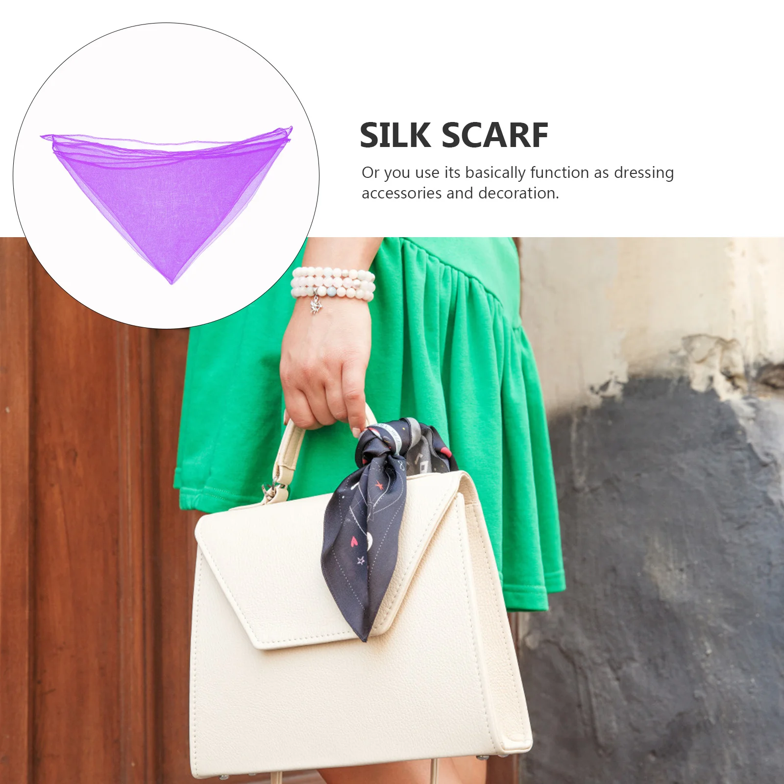 

10Pcs Solid Color Square Silk Scarves Thin Lightweight Dance Performance Props Small Silky Scarves for Daily Wear