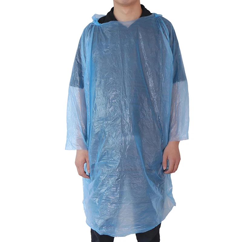 10X Rain Poncho Raincoat Emergency Cape with hood Hiking