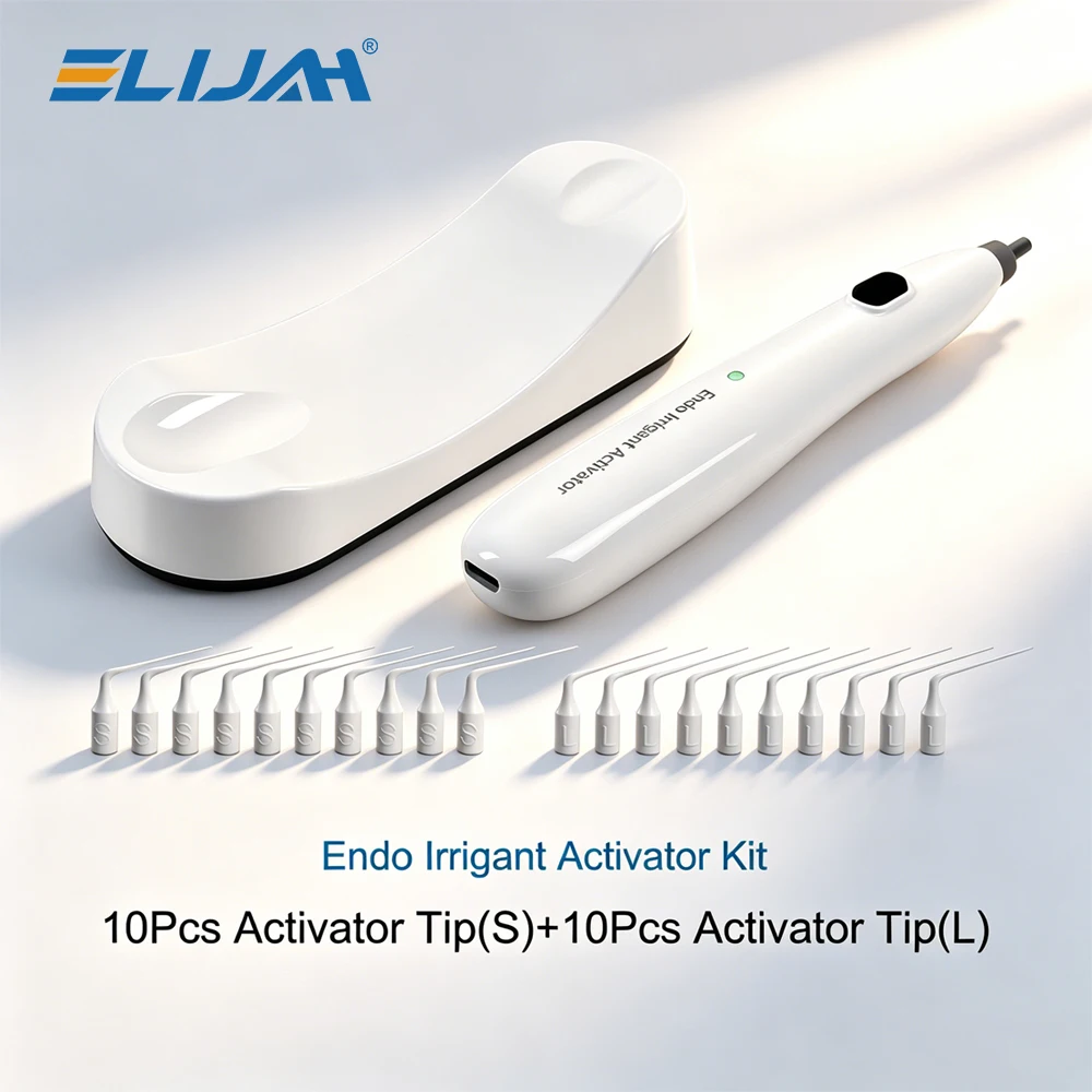 ELIJAH Dental Sonic Activator Dentistry Endo Ultra Activator Vibration Cleaning Irregation Root Canals with 20 Tips Dentist Tool