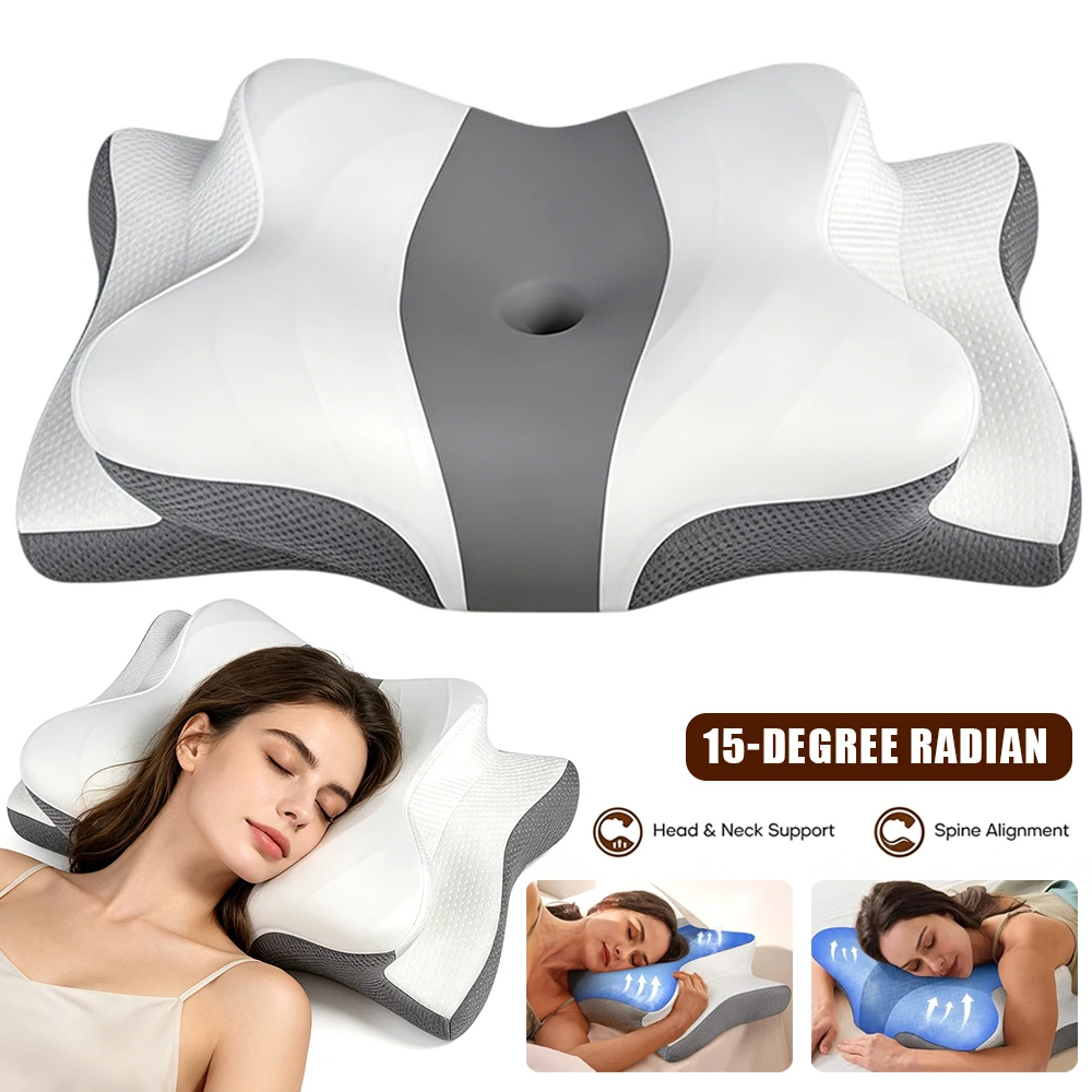 Ce coussin cervical offre une sensation de fraîcheur, un soutien en forme de vague et une conception ergonomique pour dormir sur le côté. Il offre un soutien pour le cou, est inodore et présente un contour correcteur en mousse à mémoire de forme, adapté aux positions de sommeil sur le dos et sur le ventre.