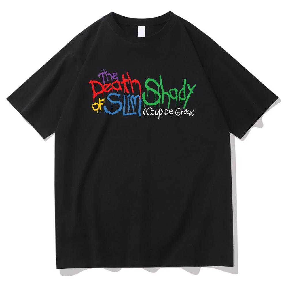 Eminem The Death of Slim Shady T Shirt Fashion Men Harajuku Hip Hop Retro T-Shirt Unisex Vintage Tees Shirts