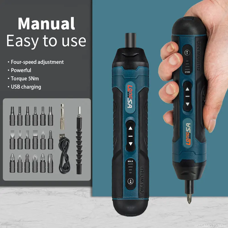 Youpin 3.6V Power Tools Set Cordless Electric Screwdriver USB Rechargeable 1300mah Lithium Battery Drill Household Repair Tool