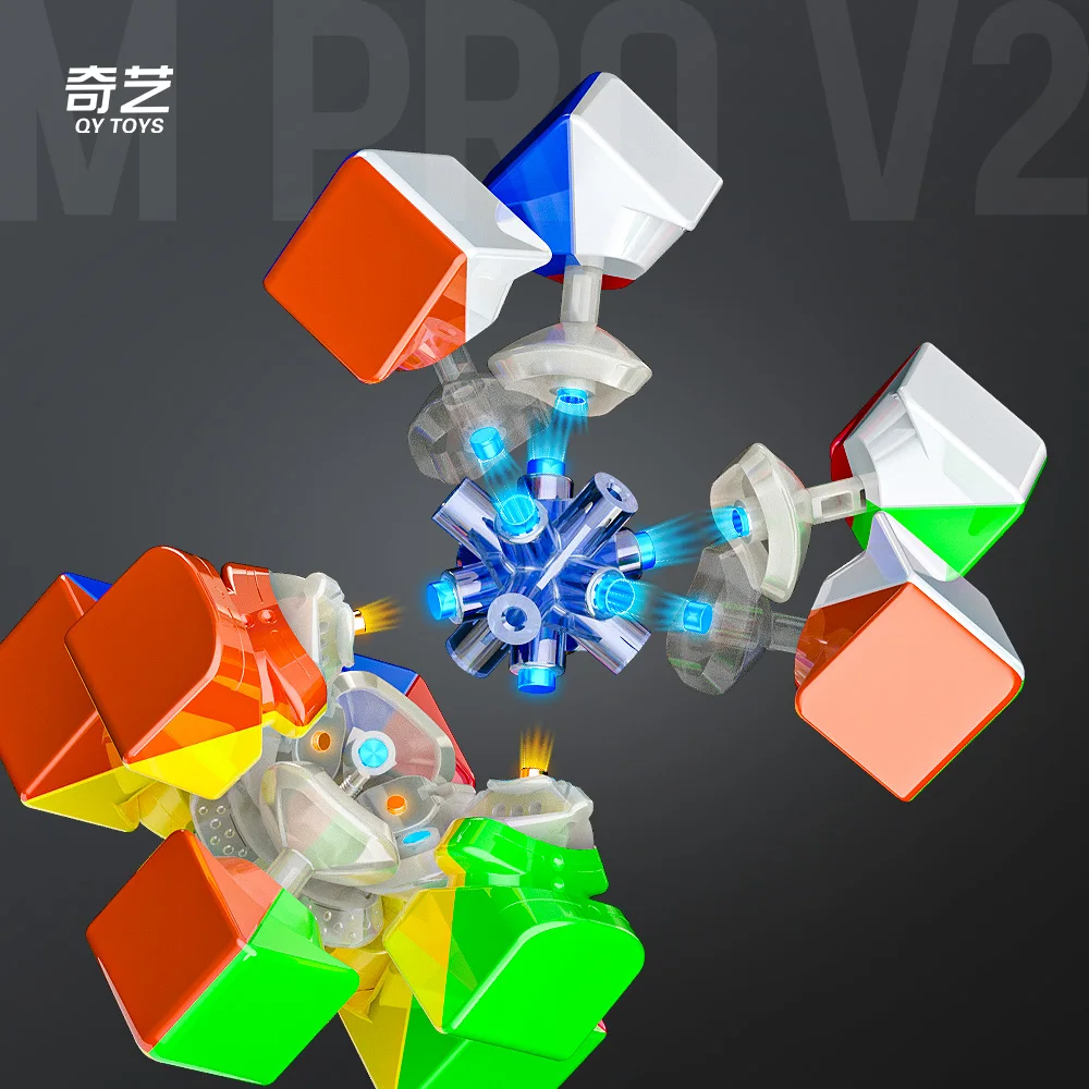 [CubeFun]QiYi M Pro V2 3x3 Magnetic Magic Cube UV Professional Speed Education Children's Toys Cubo Magico Gifts