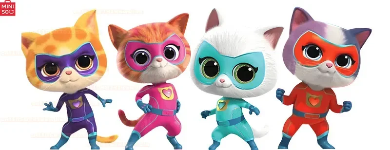 MINISO SuperKitties سوبر القط فريق تأثيري حلي أداء الزي دنة بذلة القط تأثيري حلي للجنسين فستان بتصميم حالم