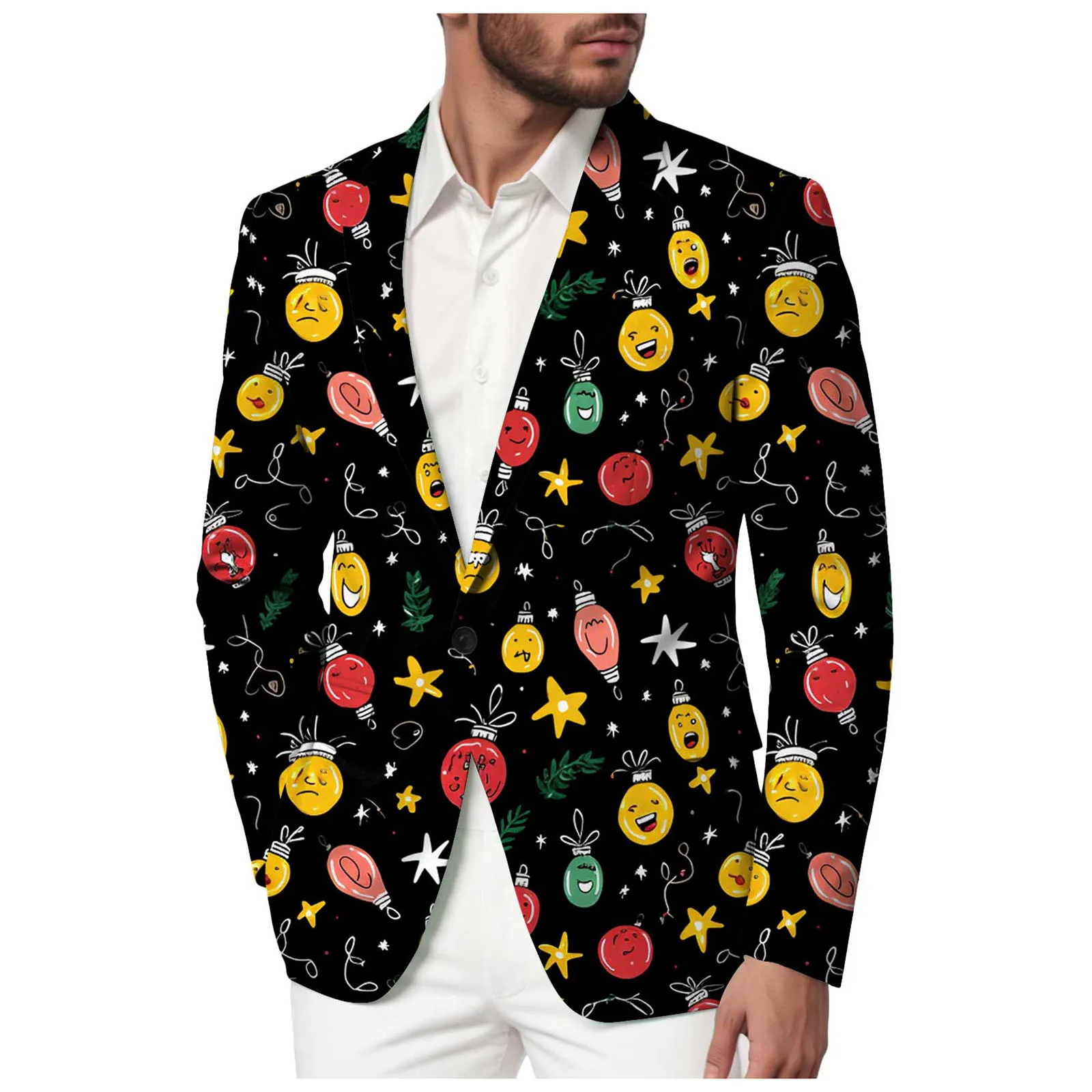 

Men's Formal Blazer with Shoulder Pads for Wedding Dinner Men's Suit Jacket Office to Party Suit Jacket with Shoulder Pads