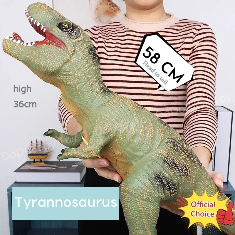 Large Dinosaur Model Toys Big Tyrannosaurus Rex Brachiosaurus Jurass Park Soft Puppets Shark Dinosaur Worlds Toy for Kids Boys