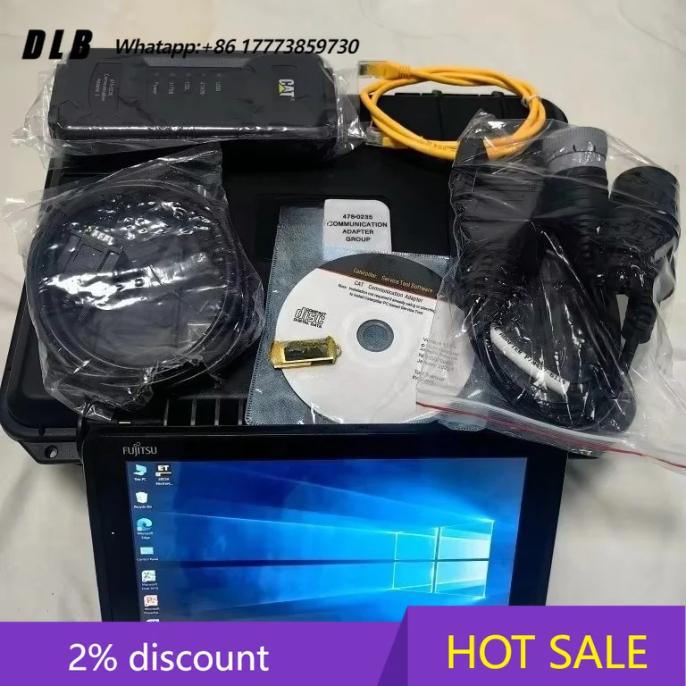 CL for CAT ET4   Tool with Software2026 Communication Adapter for  Engine 478-0235 and Transmission with Detailed Tutor