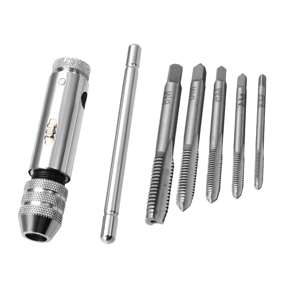 

T-Handle Tap Wrench Carbon Steel Screw Treading Tool Multifunctional Manual Workshop Home Bike Car Reamer Ratchet Spanner