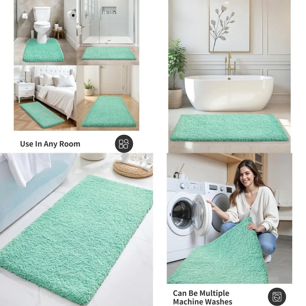 

Толстые и мягкие 70x24 спа-синие коврики для ванной, нескользящие, впитывающие, моющиеся, плюшевые коврики для ванной комнаты, душа и спальни