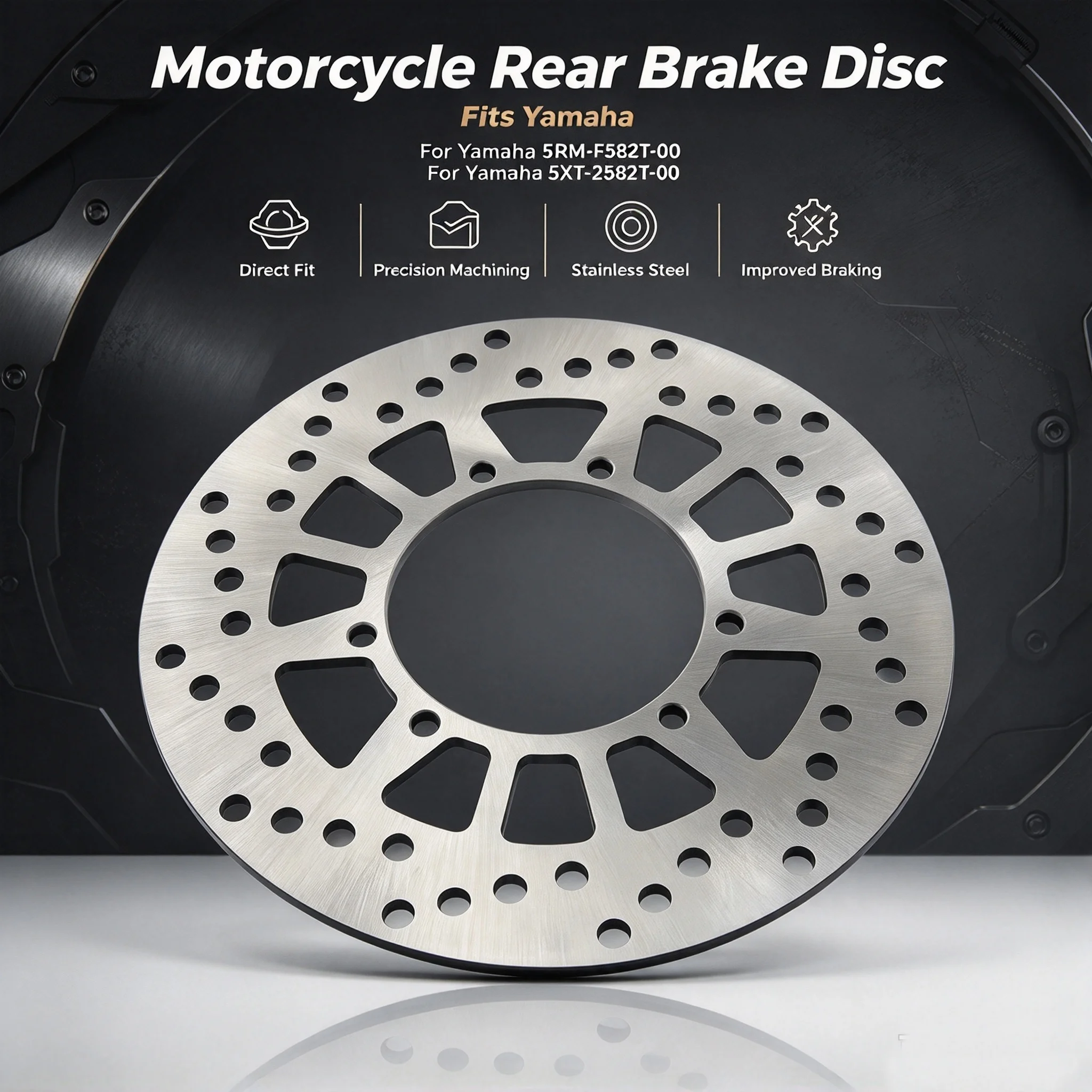 Motorcycle Front Brake disc For Yamaha TW125 YZ125 DT200 TW200 ST225 XT225 XG250 YZ490 TTR230 XTZ125 5RM-F582T-00 5XT-2582T