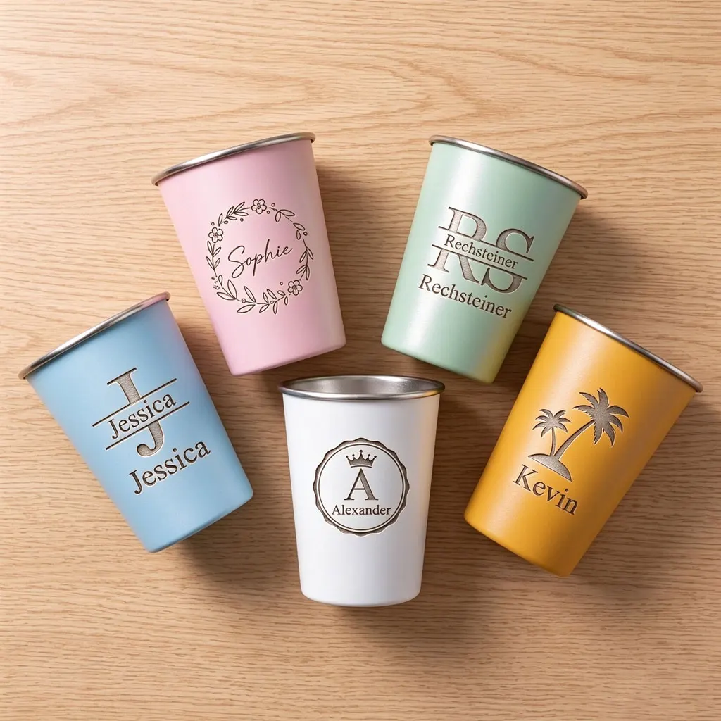 2026 New Custom Engraved Metal Beer Cup Stainless Steel Tumbler, Wedding Gift, Backyard BBQ Camping Reusable Drinkware.