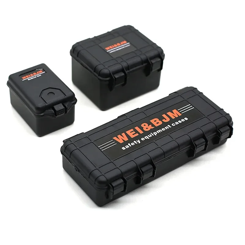 Parti di automobili RC 1/10 Custodie per attrezzature di sicurezza di simulazione Set di scatole per bagagli rigidi per accessori decorativi per camion cingolati