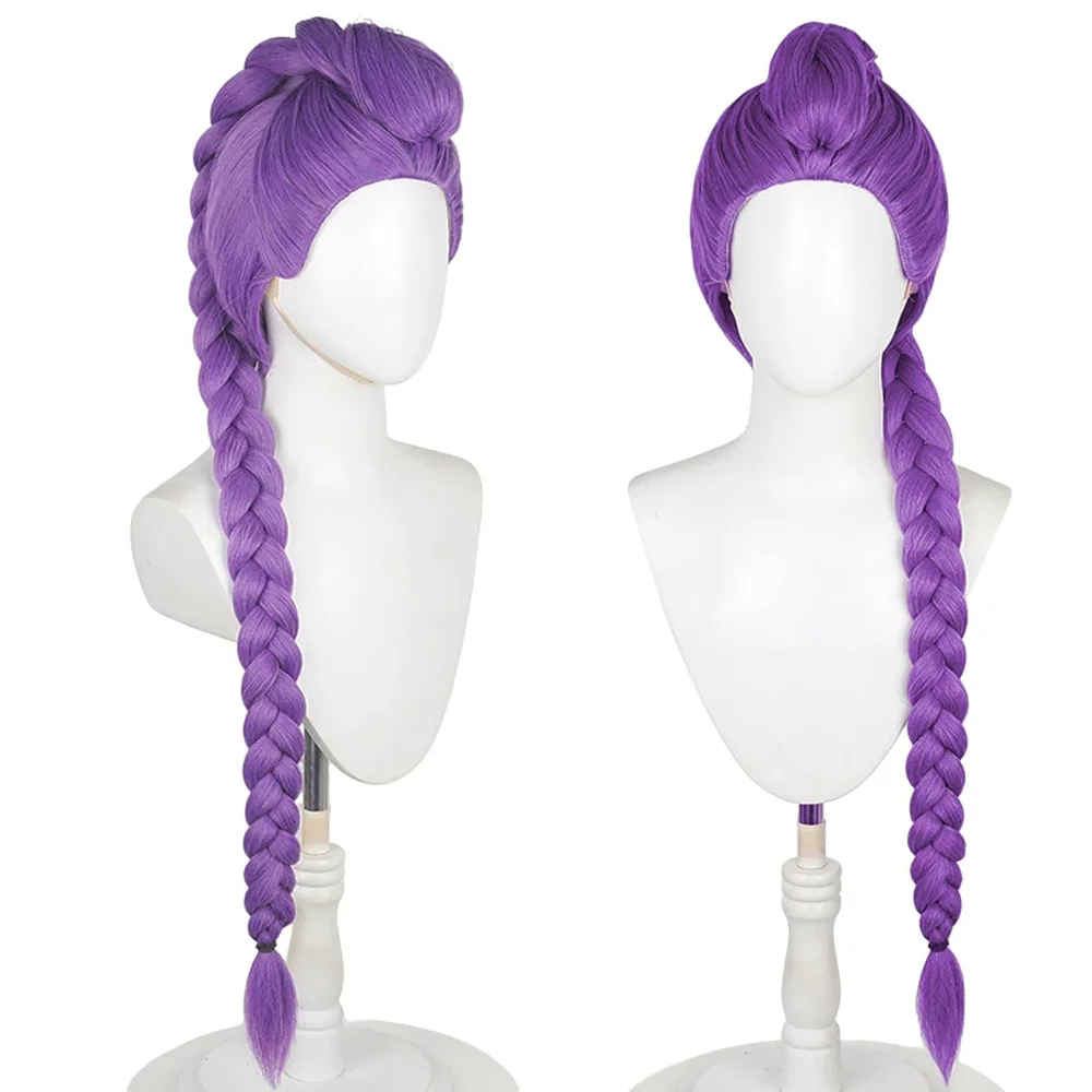 

The movie character cosplay wig, purple long-haired synthetic wig, fluffy long braid wig are suitable for cosplay and parties