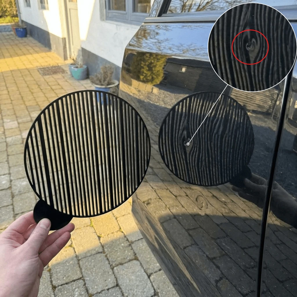 3D Printed Car Dent Detect Board Parallel Stripe Light Refraction Tool Auto Dent Positioning Accessory for Paintless Dent Repair