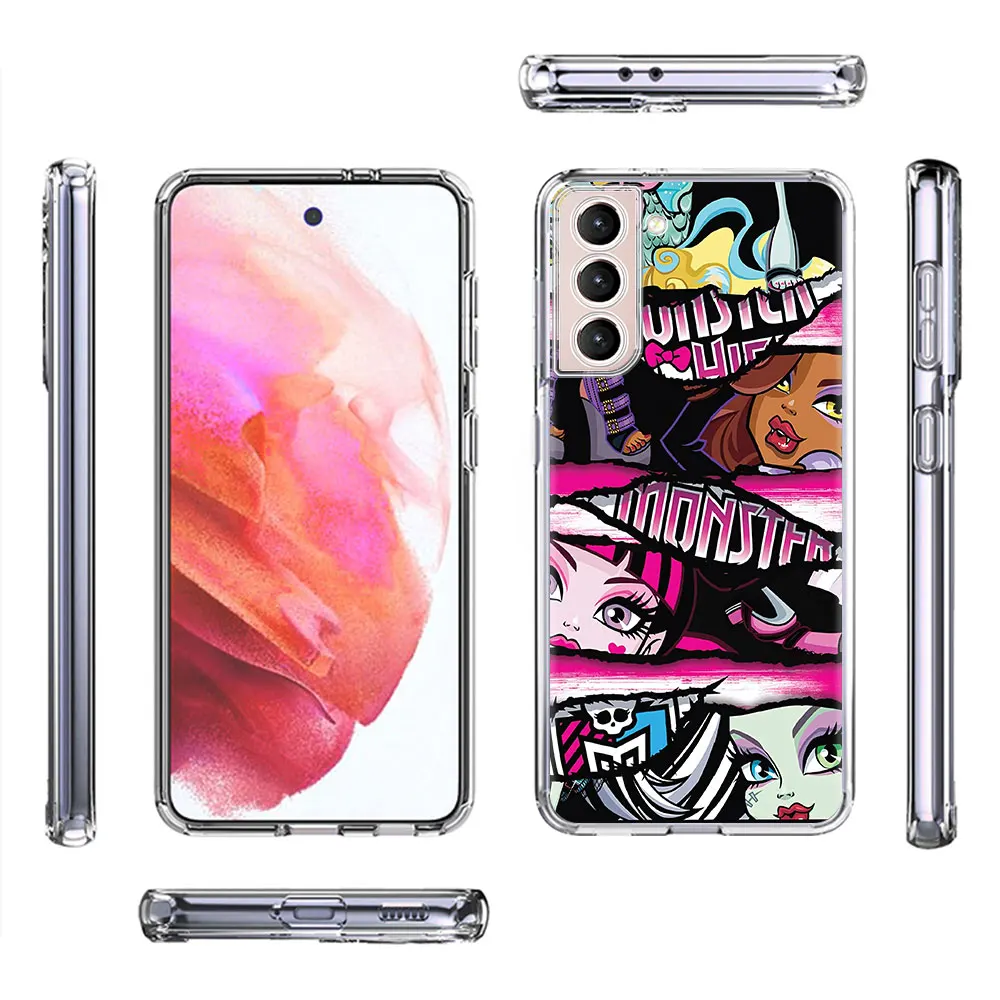 Monsters High Case for Samsung Galaxy S23 S20 S21 FE S22 S24 Ultra S8 S10 Lite S9 Plus S10e Clear Soft Funda