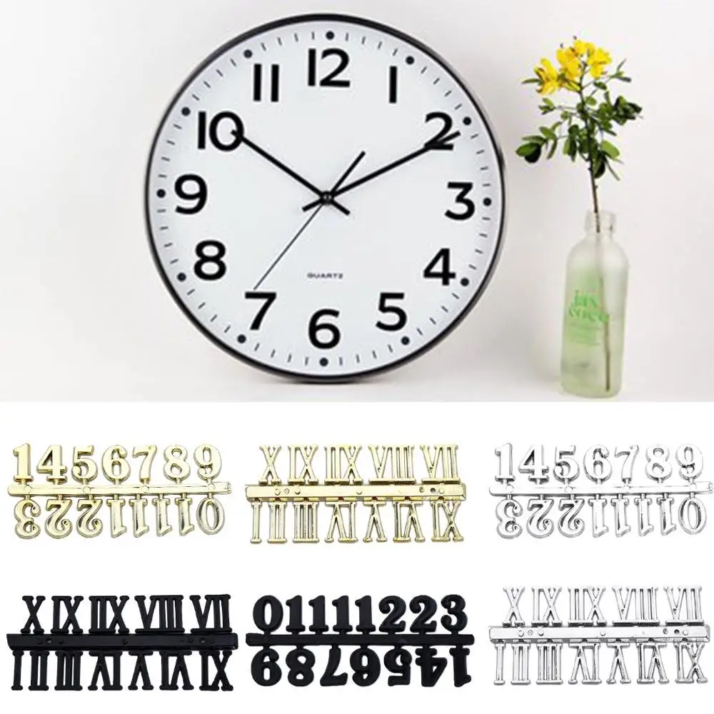 Home Modern Arabic Number Gadget Digital Quartz Replacement Clock Parts Digital Repair Tools Quartz Clock Numerals Accessories