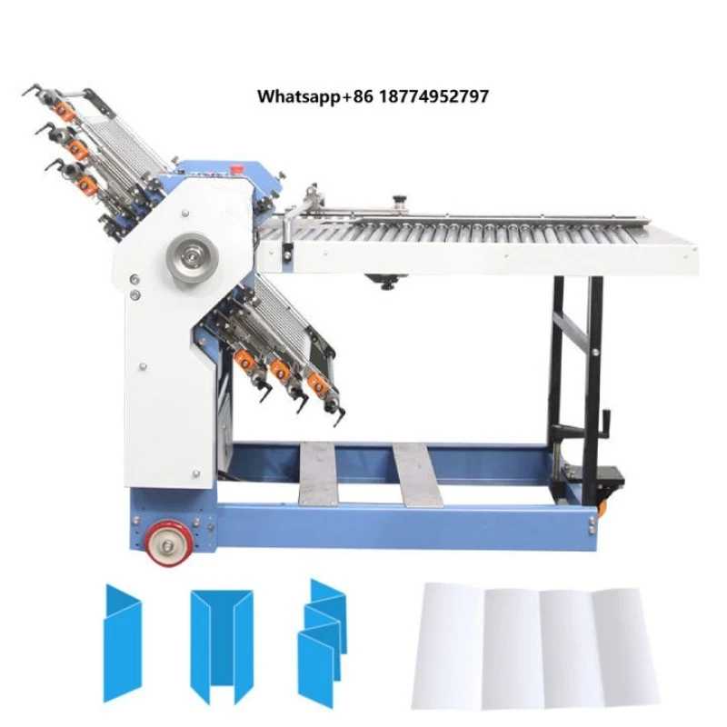 Economic Brochure Folding Machine Zigzag Fold Paper Folder Cosmetic Leaflet Folding Machine