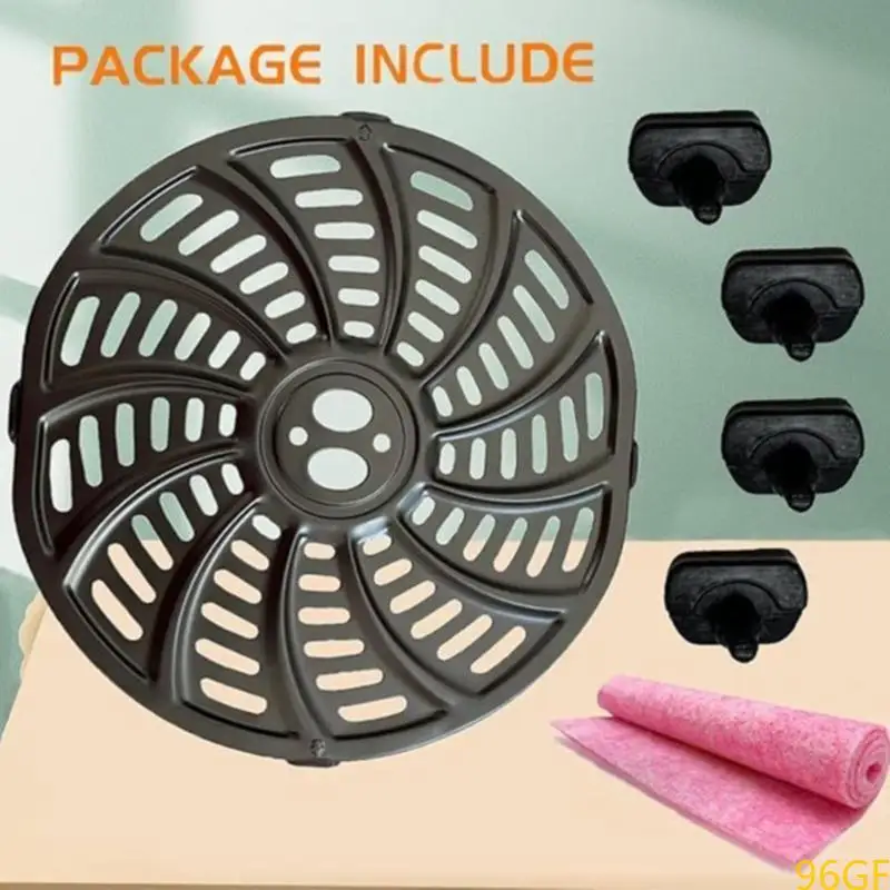 96GF Metal Air Fryer Platy Frey Pad, textura hierro, accesorios freidora aire