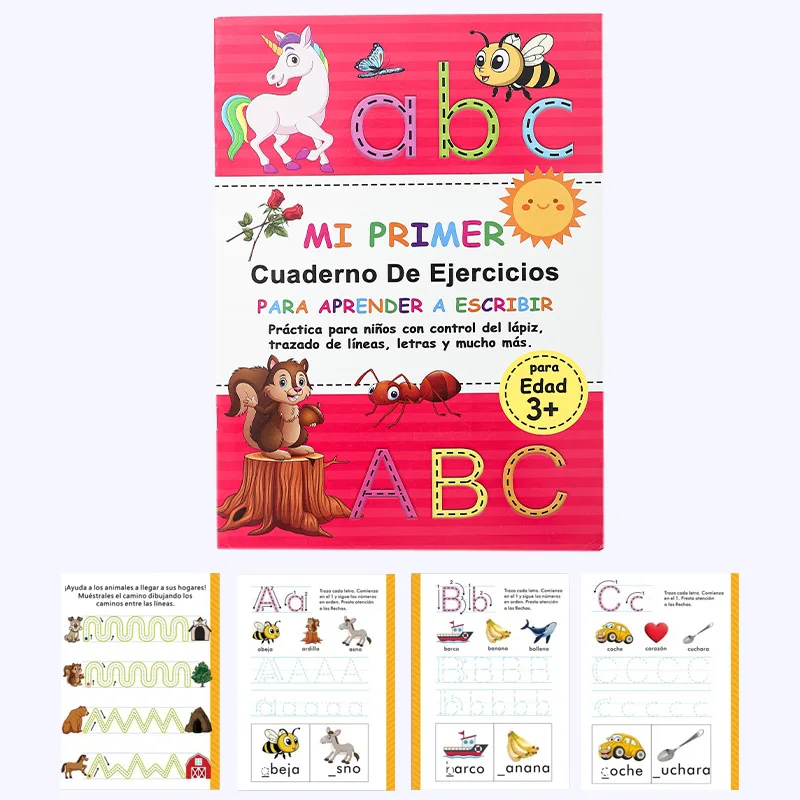 32 Pages Spanish ABC Workbook for Kids Handwriting Books | Pro-Educator Approved Letter Formation Practice for Ages 3+