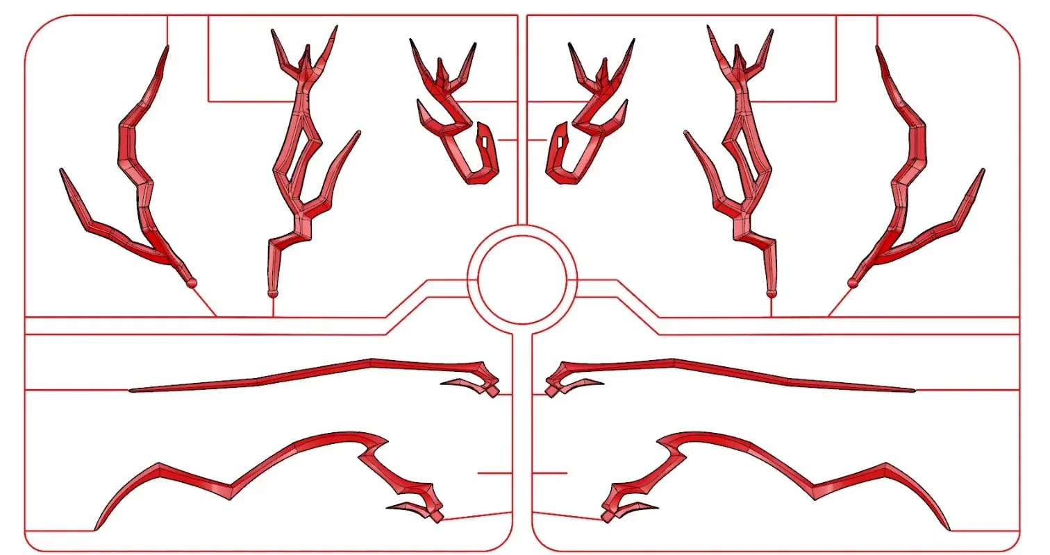 Multi Purpose Blood Bar Effect Parts Fit MGSD Barbatos Lupus Freedom FM Aerial Hobby DIY Model Accessories