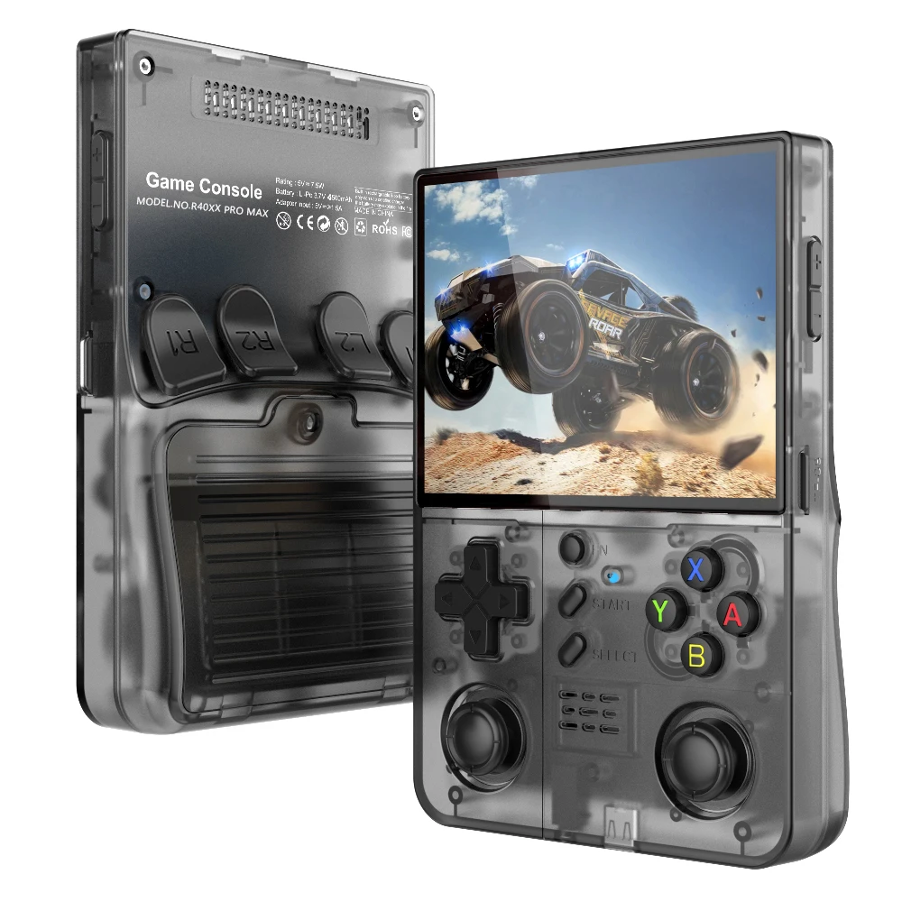 BOYHOM R 40XX Pro Max Retro-Spielekonsole 4,2 Zoll IPS-Bildschirm 4000mAh Tragbare Handheld-Konsole Eingebautes WLAN R0XXPRO Kindergeschenk
