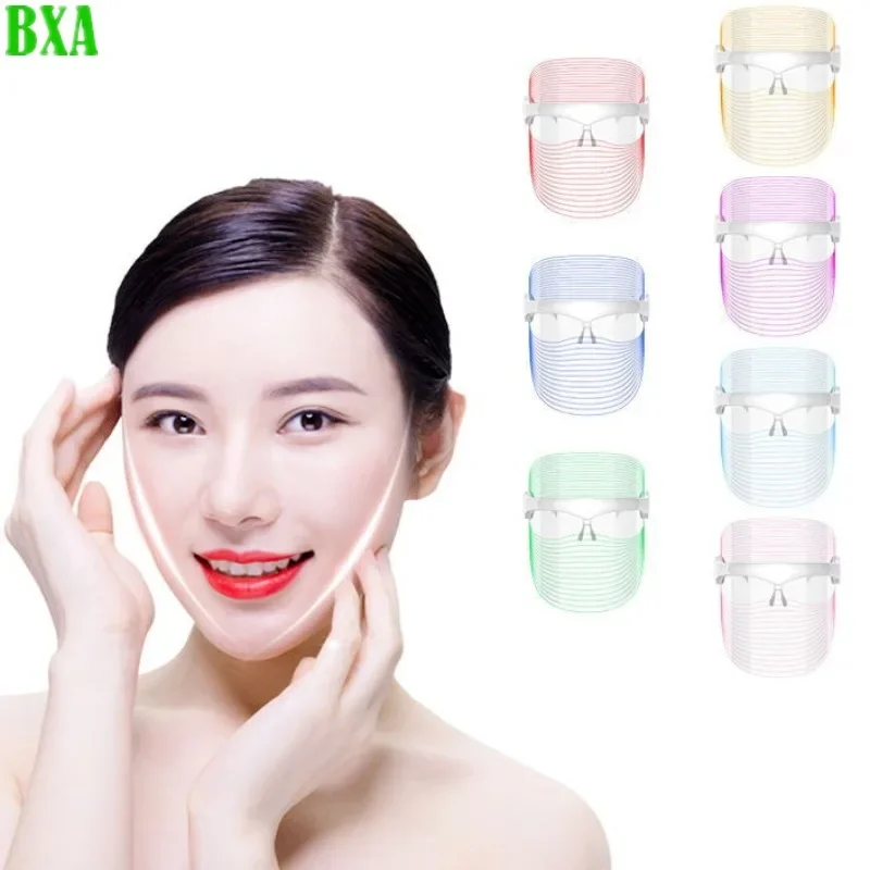 NEW LED Phototherapy Mask 7-color Photon Anti-aging Anti-wrinkle Rejuvenation Wireless Mask Skin Care and Beauty