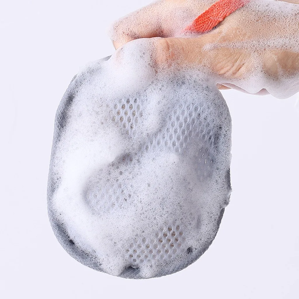1/2pcs Oval Thickened Dual-Sided Mesh Soap Saver Pouch Gentle Cleansing Exfoliating Produce Rich Lather Bath Accessory ﻿