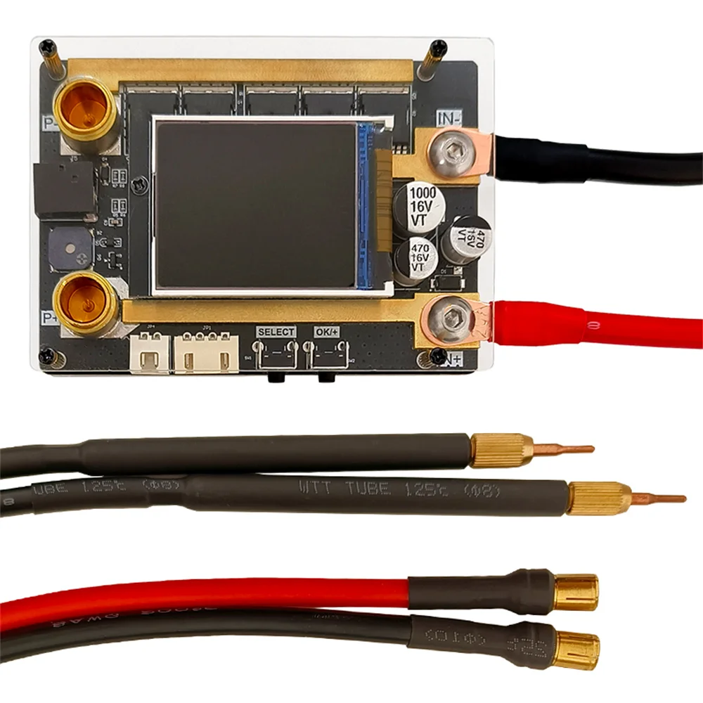 Kit de soldador de ponto 12v lcd digital, caneta de soldagem a ponto ajustável, placa de controle, folha de níquel para bateria de lítio 18650, bluetooth