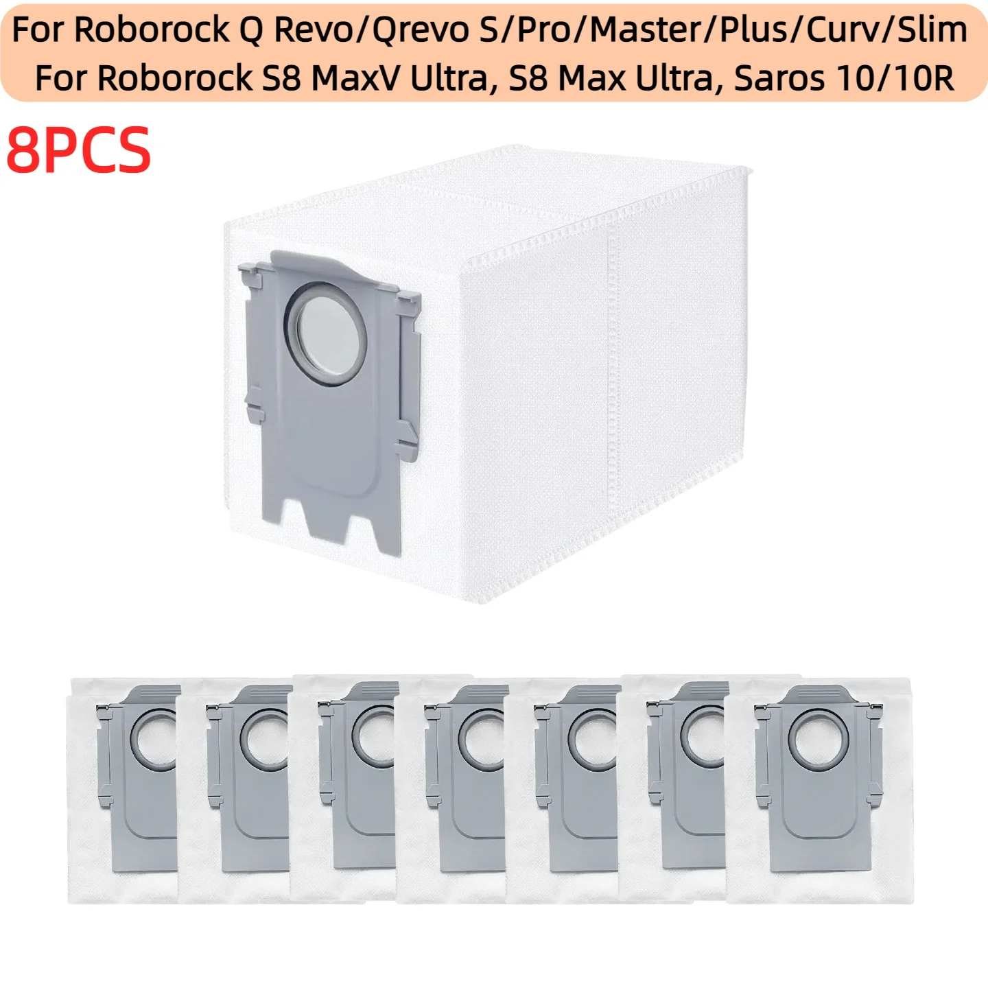 

Dust Bags for Roborock Q Revo, Qrevo S/Pro/Master/Plus/Curv/Slim, S8 Max/MaxV Ultra, Saros 10/10R Robot Vacuum Cleaner