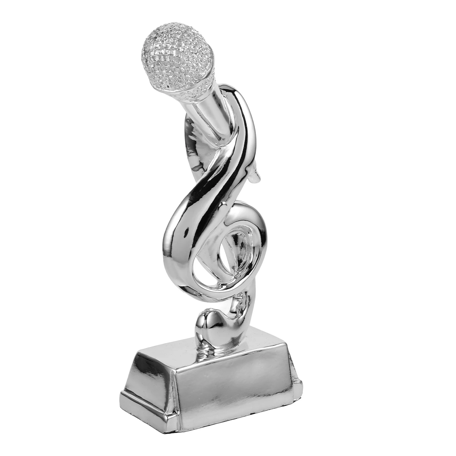 

Singing Competition Trophy Silver Microphone Award Music Achievement Karaoke Party Decorations Party Trophy