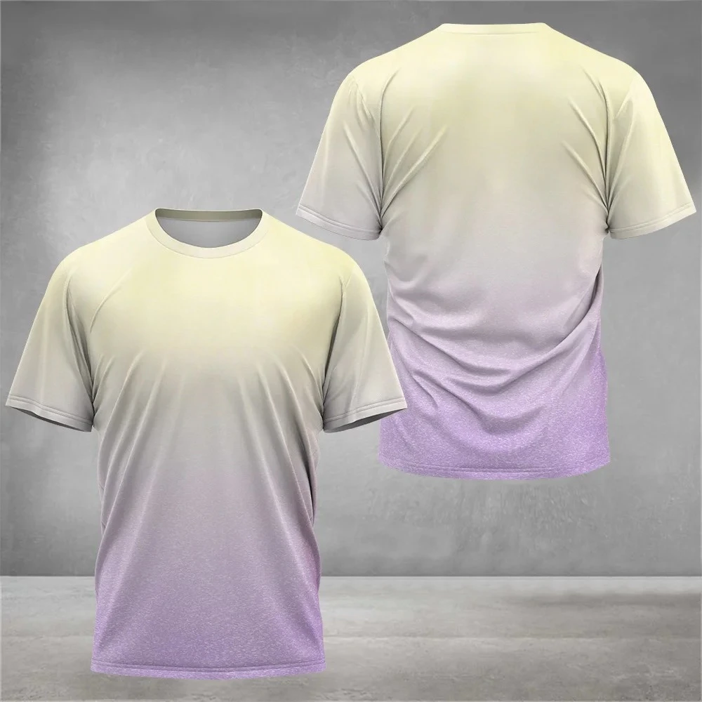 Sport Daily Outfit Adult Male 2026 Tie-Dye Printed Short Sleeve Crew Neck Top Breathable T-Shirt For Badminton Tennis Wear