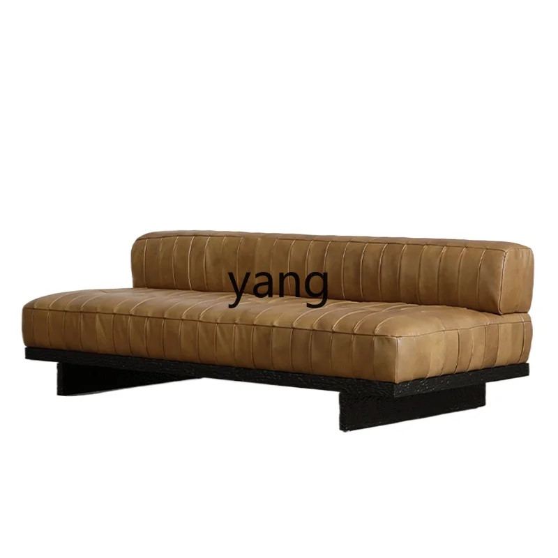 

LMM retro cowhide relief base sofa light luxury clothing store sales office model room sofa