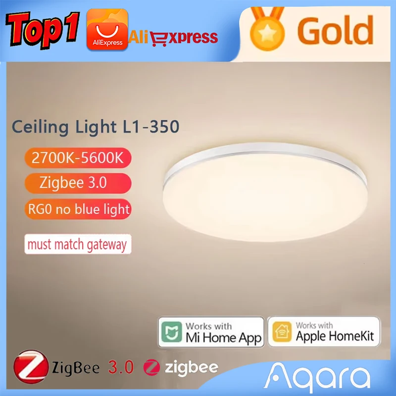 

Aqara Smart Ceiling Light LED Ceiling Light Zigbee 3.0 Color Temperature 2700K-5600K Bedroom Led Lamp smart life ceiling light