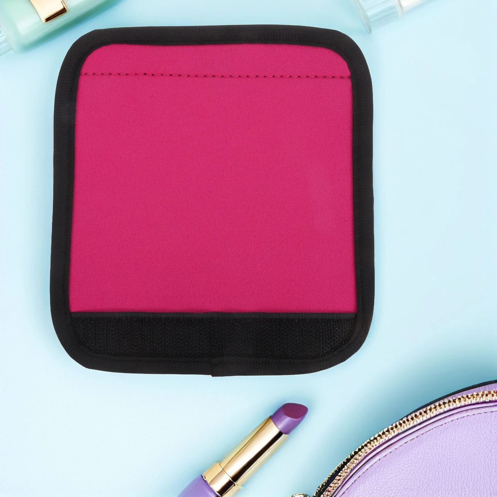 غطاء مقبض الأمتعة الوردي حقيبة قبضة النيوبرين حقيبة سفر يلتف أدوات عملية مريحة لرحلة التخييم التنزه سهلة #3