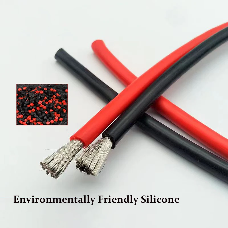 Super Soft Silicone Wire 28awg 26awg 24awg 22 20 18 18 16 14 12awg 10awg 8 awg Red Black Heat Resistant Car Battery Power Cord