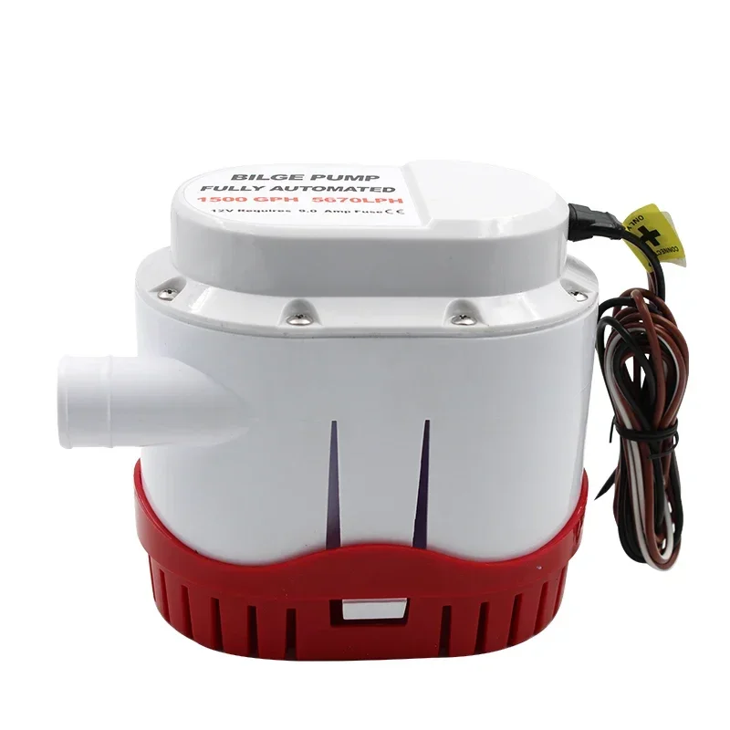 12/24V Fully Automatic Bilge Pump Submersible With Float Switch 1500GPH For RV