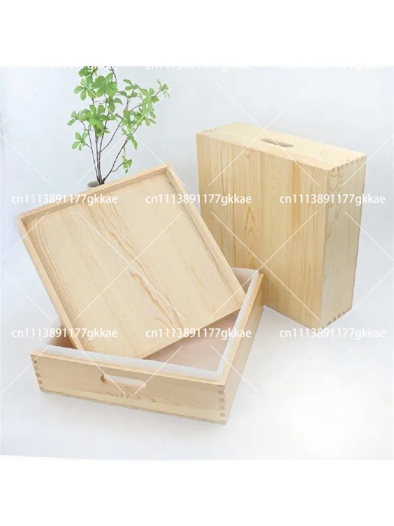 8L Silicone Soap Mold with Wooden Box, Square Handcrafted Soap Tray with Lid, Non-Swelling Soap Making Tool for DIY