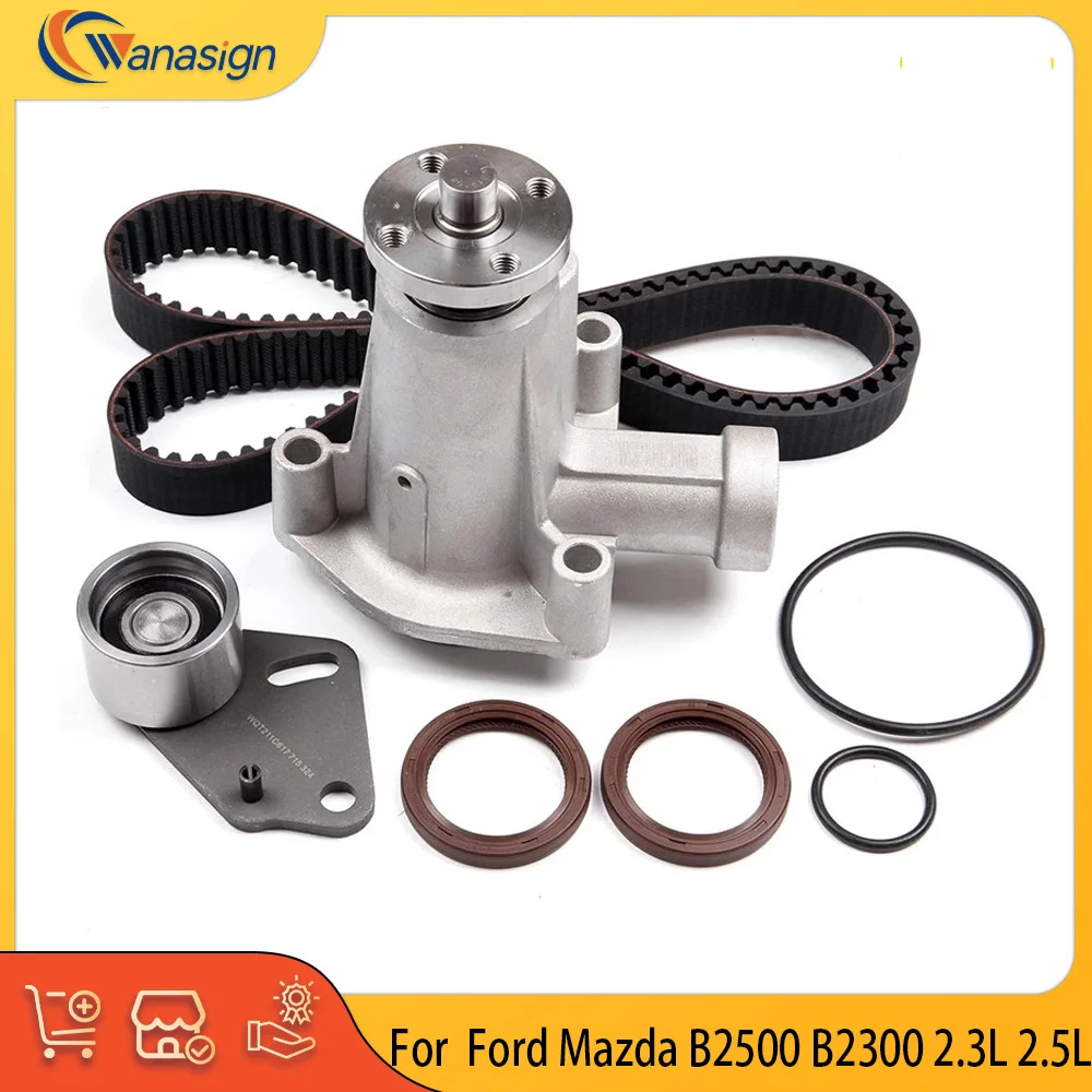 Kit de Bomba de Agua y Correa de Distribución para Motor 2.3 2.5 L L4 Gasolina, Compatible con Ford Ranger 95-01 y Mazda B2500 B2300 2.3L 2.5L